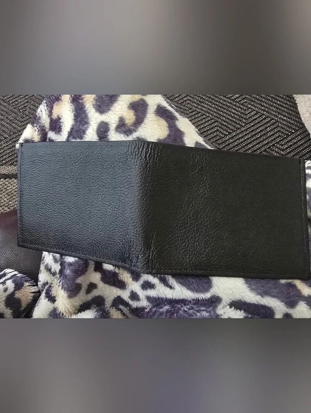 Men's Black Leather Wallet Card & Key Holder